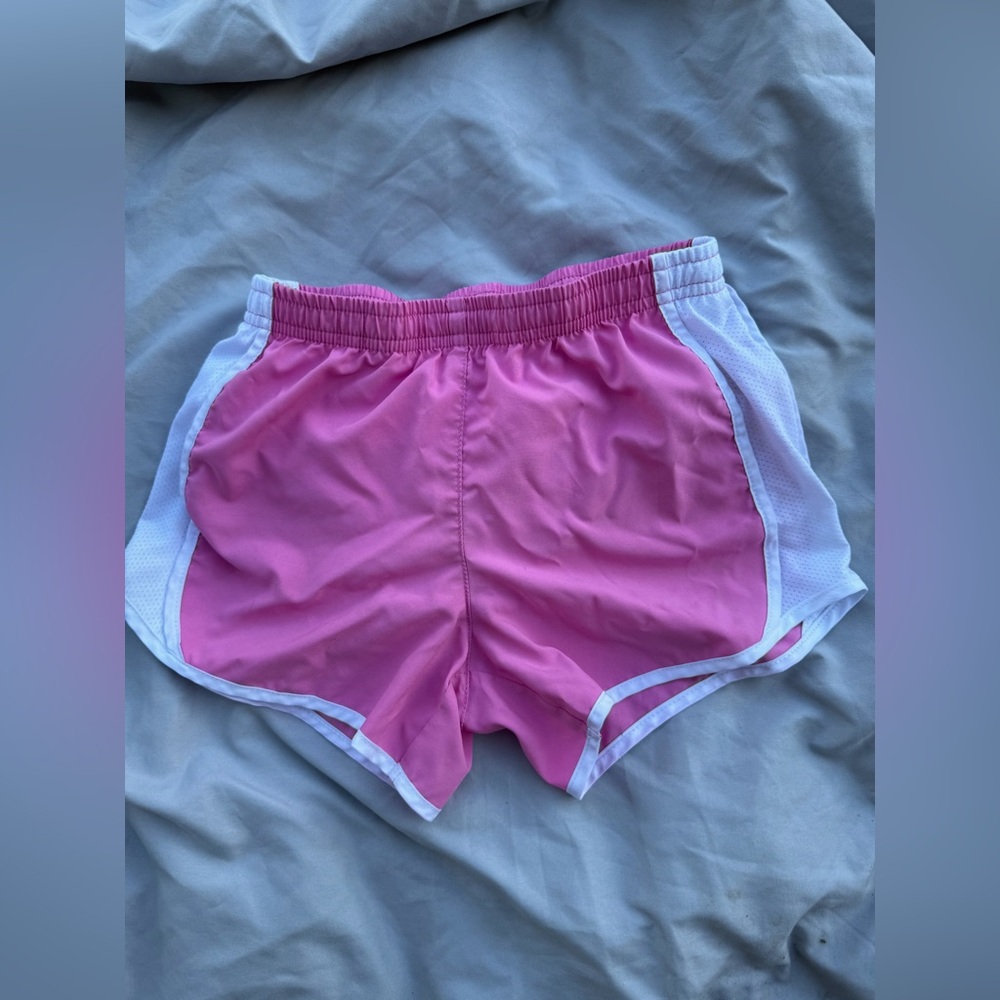 Pink and White girls Athletic Shorts